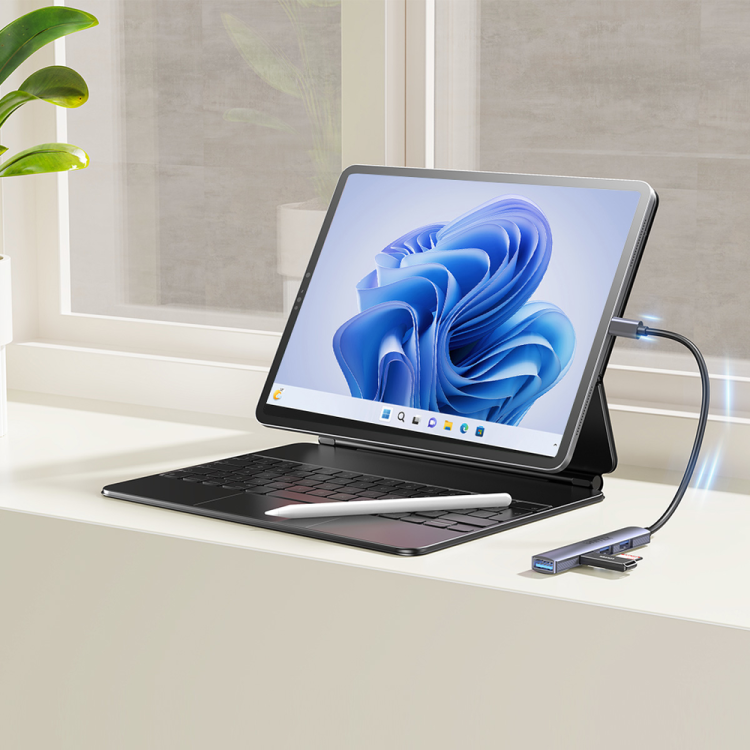 Unitek Hub USB-C 1*USB-A 5 Gbps, 3*USB-A 2.0 alu-1639584