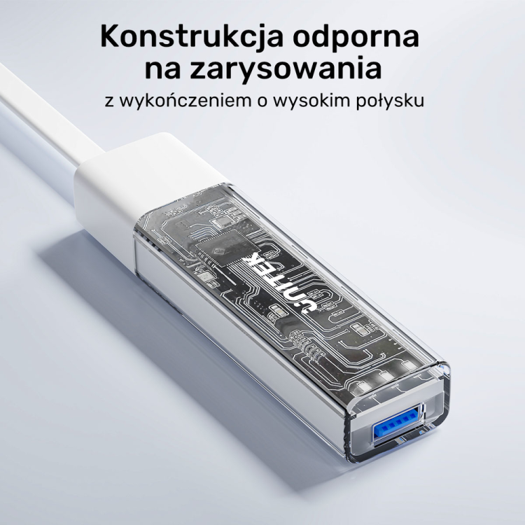 Unitek hub dwukierunkowy USB C/USB A 5Gbps, 4x USB A kremowy-1783379