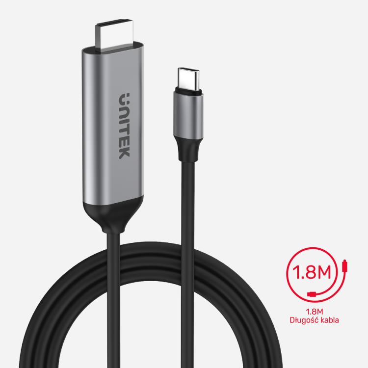 Unitek Kabel USB-C na HDMI 4K 60Hz, 1.8 m-1637134
