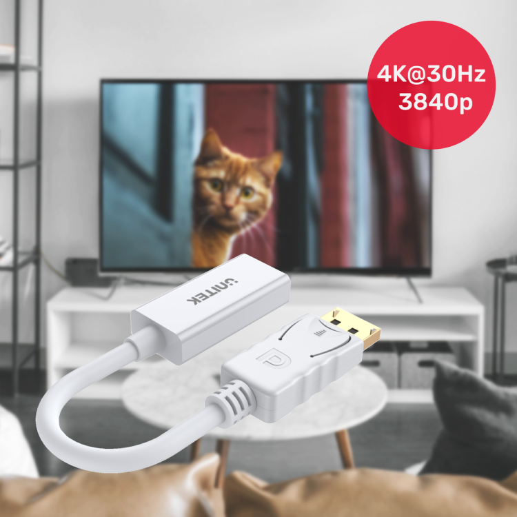 Unitek Y-6332 adapter DisplayPort-HDMI 4K-1654059