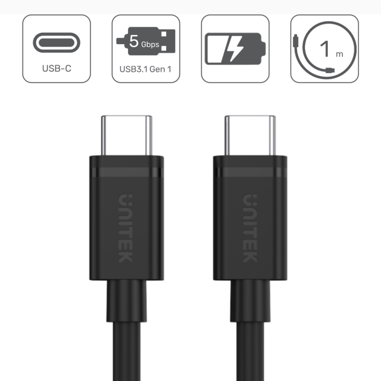 Unitek przewód USB Typ-C do USB Typ-C 1m-1274718
