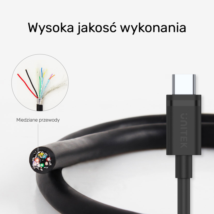 Unitek przewód USB 3.1 typ A - typ C M-M 0.25 m-1278880