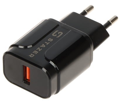 ŁADOWARKA SIECIOWA USB 5V/3A/USB-QUICK3.0/B STAZER-1560860