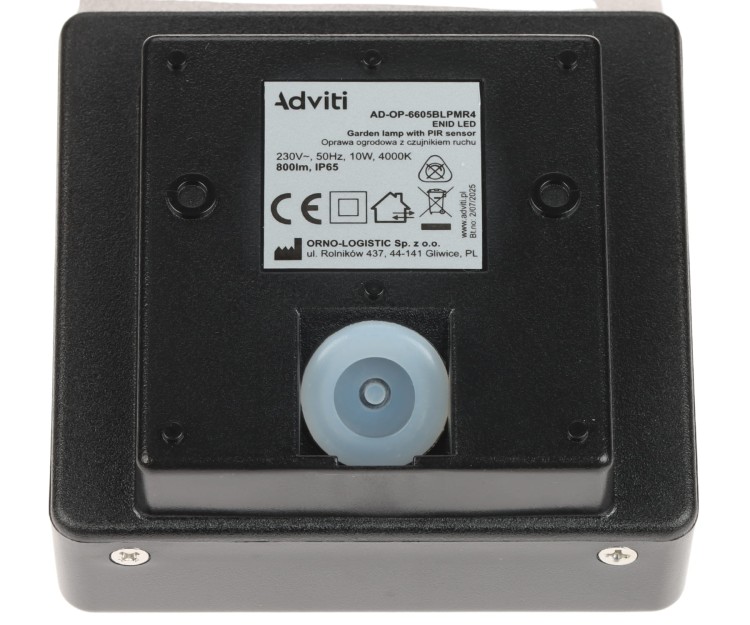 LAMPA OGRODOWA LED Z CZUJNIKIEM RUCHU AD-OP-6605BLPMR4 ENID LED ADVITI-1815725