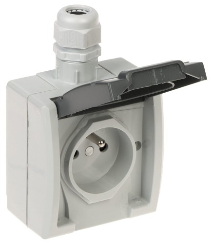 GNIAZDO NATYNKOWE POJEDYNCZE AQUANT-G1/EPN 230V AC 16A IP65 Elektro-Plast-1624478