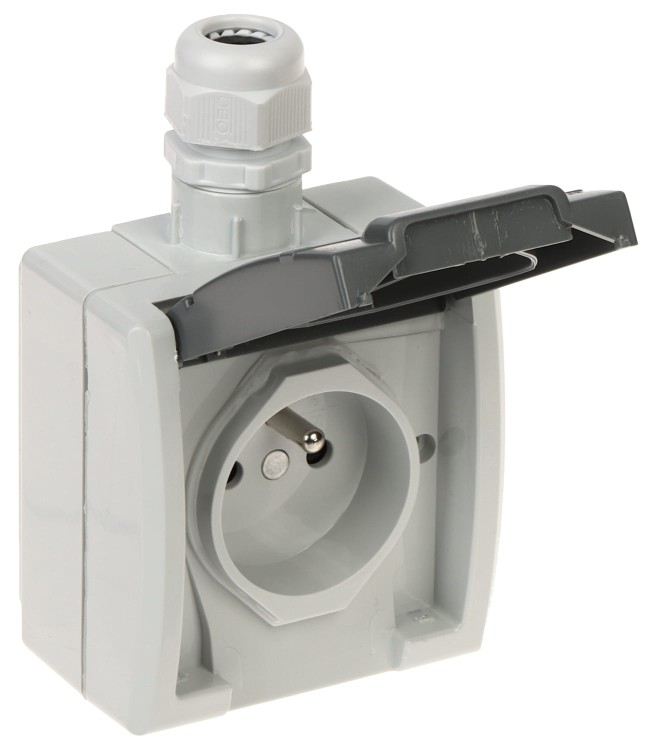 GNIAZDO NATYNKOWE POJEDYNCZE AQUANT-G1/EPN 230V AC 16A IP65 Elektro-Plast-1624478