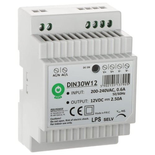 ZASILACZ IMPULSOWY DIN30W12 POS-1775080