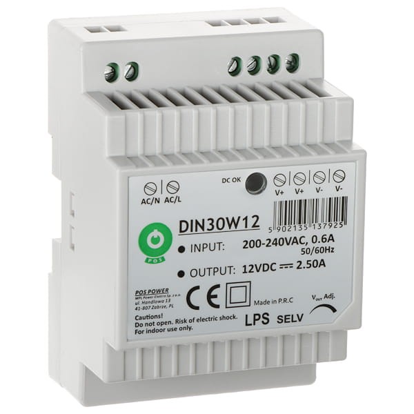 ZASILACZ IMPULSOWY DIN30W12 POS-1775080