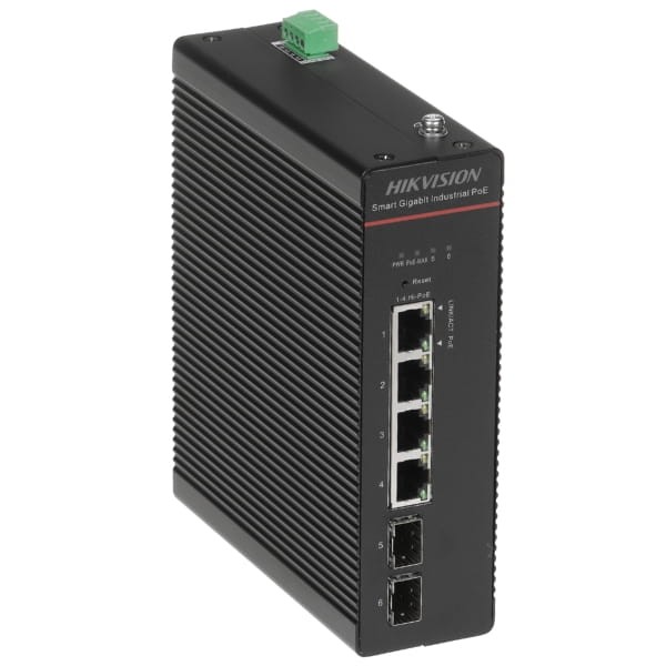 ZARZĄDZALNY SWITCH PRZEMYSŁOWY POE DS-3T1506HP-SI-4P2F/NO POWER UNIT 4-PORTOWY SFP Hikvision-1868861