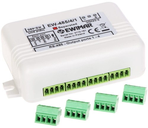 DYSTRYBUTOR MAGISTRALI RS-485 EW-485/4/1/SO Z SEPARACJĄ OPTYCZNĄ-1648711