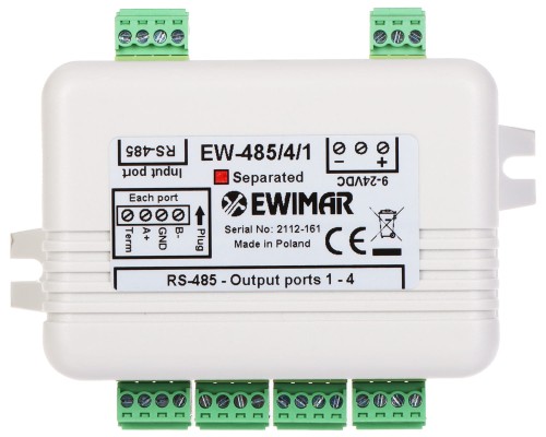 DYSTRYBUTOR MAGISTRALI RS-485 EW-485/4/1/SO Z SEPARACJĄ OPTYCZNĄ-1648710