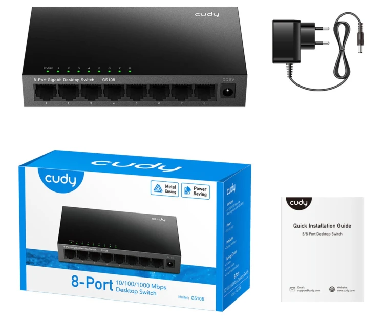 SWITCH   GS108 8-PORTOWY CUDY-1790308