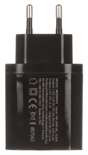 ŁADOWARKA SIECIOWA USB MCE-479B MACLEAN ENERGY-1568778