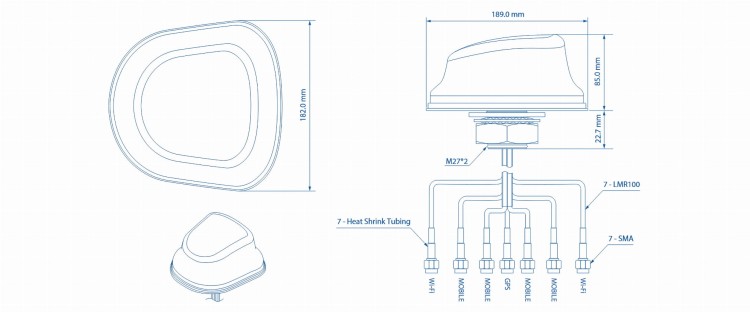 ANTENA PR1KC640 COMBO 5G GNSS Wi-Fi Teltonika-1790691