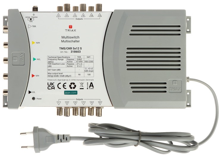 MULTISWITCH TMS-5/12S 5 WEJŚĆ / 12 WYJŚĆ TRIAX-1319203