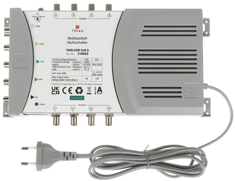 MULTISWITCH TMS-5/8S 5 WEJŚĆ / 8 WYJŚĆ TRIAX-1517971
