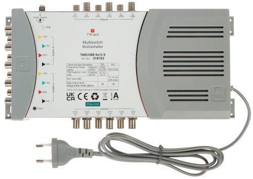 MULTISWITCH TMS-9/12S 9 WEJŚĆ / 12 WYJŚĆ TRIAX-1517516