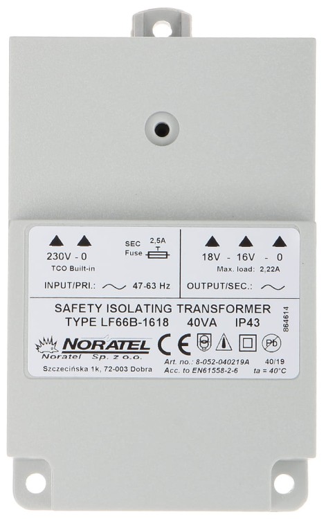 ZASILACZ NAPIĘCIA ZMIENNEGO TR-40VA/NORATEL SATEL-1337071