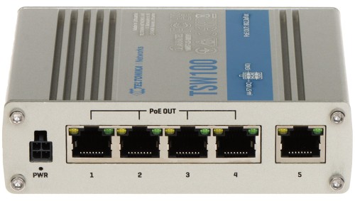 SWITCH PRZEMYSŁOWY POE TSW100 5-PORTOWY, 4 PoE Teltonika-1683416