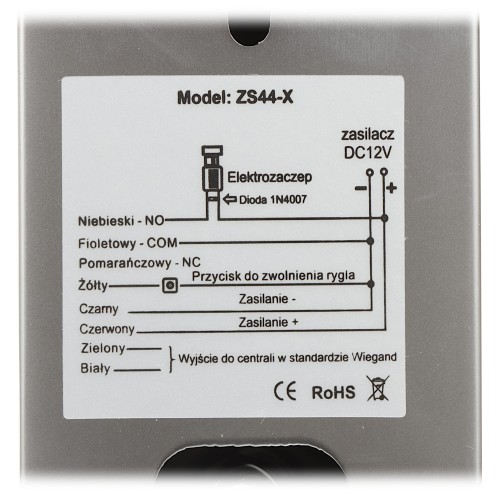 ZAMEK SZYFROWY ZS44-X Tuya Smart Wi-Fi VIDOS-1469807