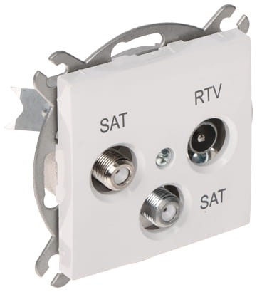GNIAZDO KOŃCOWE SANTRA/4160-10/EPN R-TV + 2xSAT Elektro-Plast-1664924