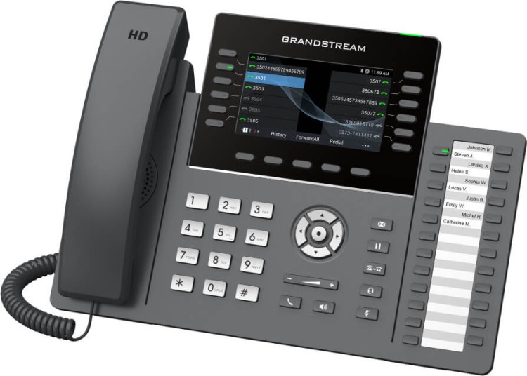 Grandstream GRP2636 – telefon IP – widok pod kątem.jpg
