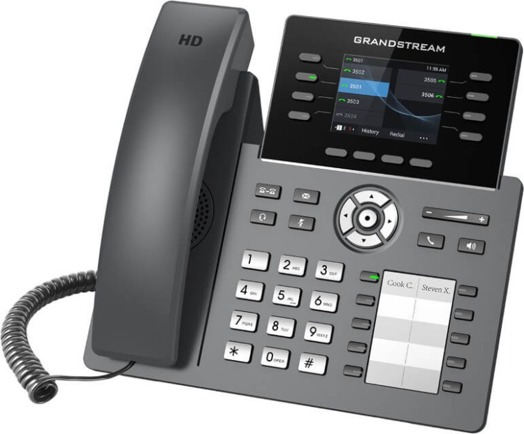 Grandstream GRP2634 – telefon IP – widok pod kątem.jpg