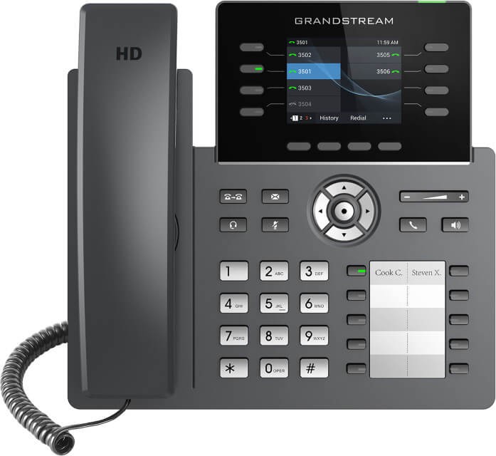 Grandstream GRP2634 – telefon IP – widok z przodu.jpg