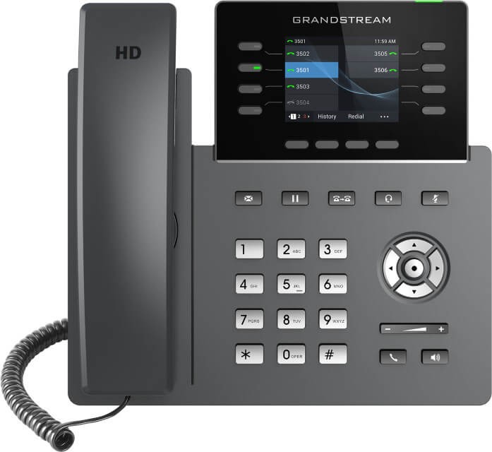 Grandstream GRP2624 – telefon IP – widok z przodu.jpg
