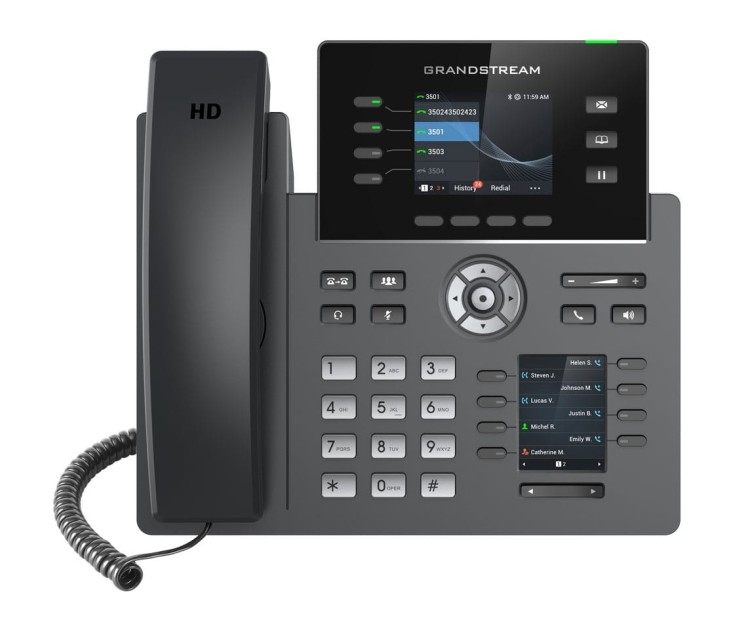 Grandstream GRP2614 – telefon IP – widok z przodu.jpg