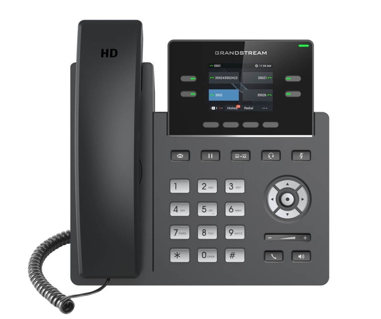 Grandstream GRP2612 – telefon IP – widok z przodu.jpg