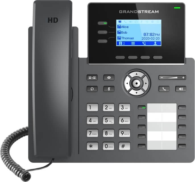 Grandstream GRP2604P – telefon IP – widok z przodu.jpg