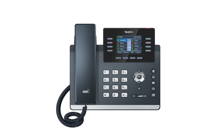 Yealink SIP-T44U – telefon IP – widok z przodu.png