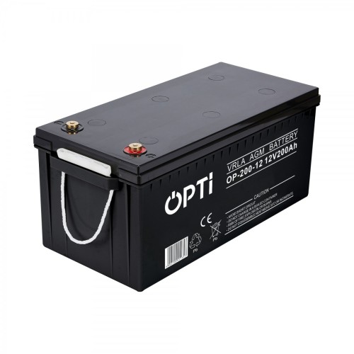 VOLT OPTI 12V 200Ah – akumulator VRLA AGM – widok pod kątem.jpg