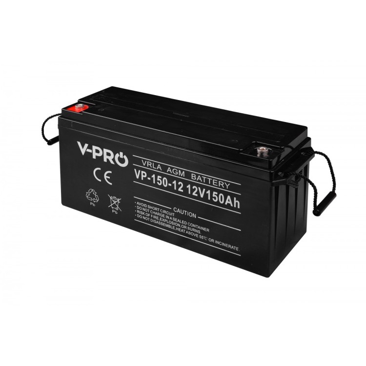 VOLT Polska VPRO 12V 150Ah – akumulator VRLA AGM – widok pod kątem.jpg