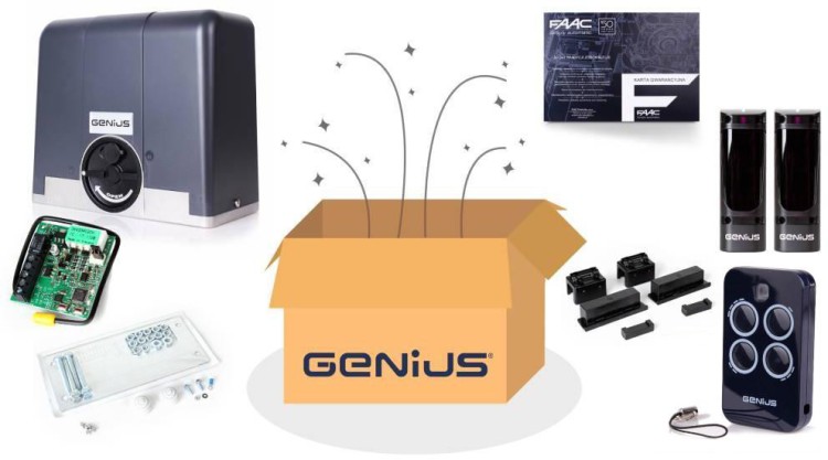 Zestaw Genius Blizzard 400 24V do 400kg bram przesuwnych-1893585