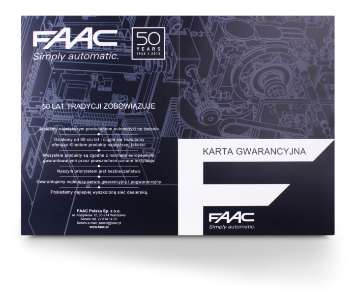 Zestaw Handy FDS 24V - FAAC S418 do 5.4m bram dwuskrzydłowych-1775406