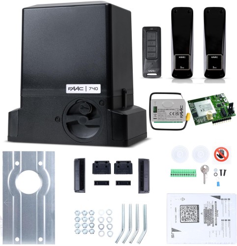 Zestaw Delta 2 SMART GSM - FAAC 740 (Wi-Fi+LTE+BLE) do 500kg bram przesuwnych-1867241