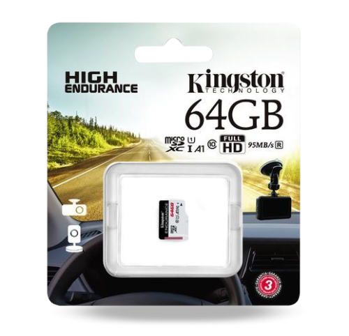 Karta pamięci microSD Kingston High-Endurance UHS-I 64GB 24/7 (rejestratory i monitoring)-1813455