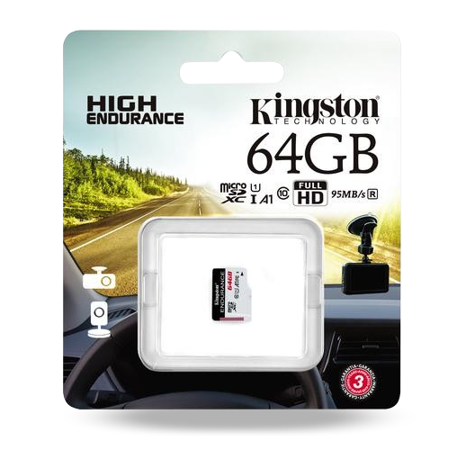 Karta pamięci microSD Kingston High-Endurance UHS-I 64GB 24/7 (rejestratory i monitoring)-1813455