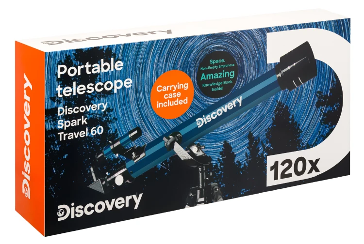 (PL) Teleskop Levenhuk Discovery Spark Travel 60 z książką-1543712