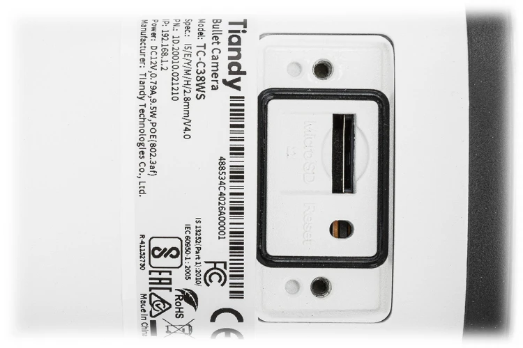 KAMERA IP TC-C38WS SPEC:I5/E/Y/M/H/2.8MM/V4.0 - 8Mpx 4K UHD 2.8mm TIANDY-1957249