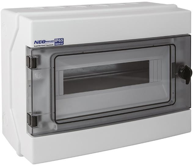 Rozdzielnica hermetyczna modułowa (500V AC, 1000V DC) 1x12 natynkowa (N+PE) IP65 RH-12-1934951