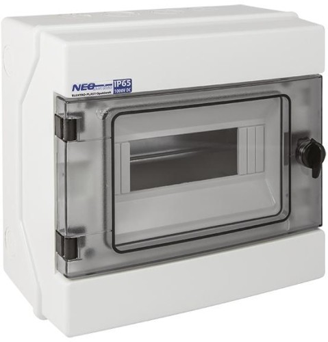 Rozdzielnica hermetyczna modułowa (500V AC, 1000V DC) 1x8 natynkowa (N+PE) IP65 RH-8 ELEKTRO-PLAST O-1834311