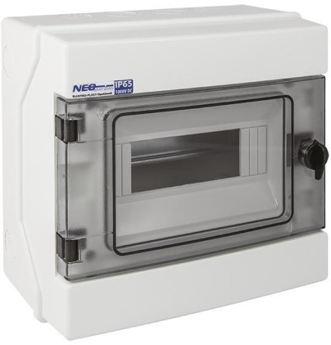 Rozdzielnica hermetyczna modułowa (500V AC, 1000V DC) 1x8 natynkowa (N+PE) IP65 RH-8 ELEKTRO-PLAST O-1899728