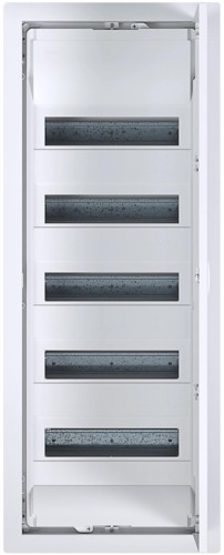 Rozdzielnica p/t z drzwiami metalowymi, 5 rzędów, 60 modułów, IP30, HAGER Volta VU60NC-1920305