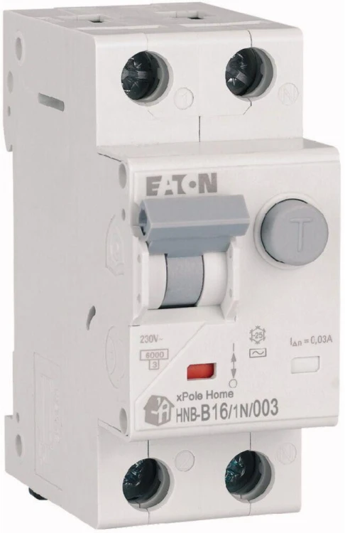 EATON WYŁĄCZNIK RÓŻNICONADPRĄDOWY B 16A 1P+N 2M 30MA AC 6KA-1948185