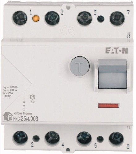EATON WYŁĄCZNIK RÓŻNICOWOPRĄDOWY 25A 4P 4M 30MA AC 6KA-1948194