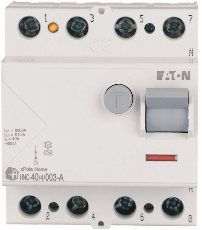 EATON WYŁĄCZNIK RÓŻNICOWOPRĄDOWY 40A 4P 4M 30MA A 6KA-1948195