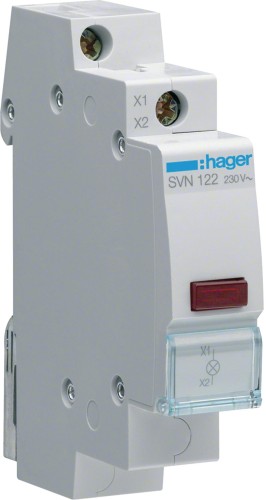 Lampka sygnalizacyjna, 230V AC, Czerwony LED HAGER SVN122-1855672